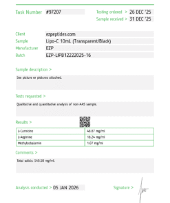 LIPO-C with B12 10ml - Ez Peptide